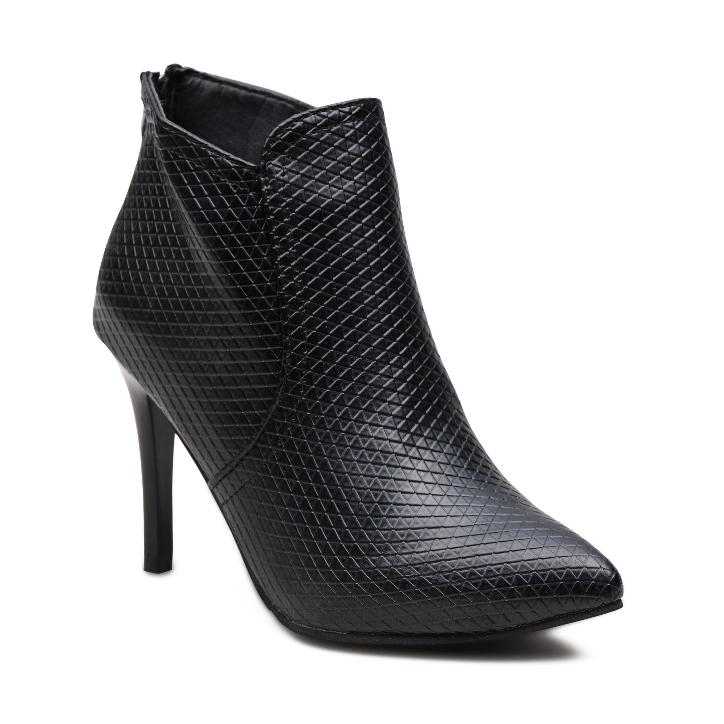 Pelle Luxur Benedetta Black High-Heel Boots for Women