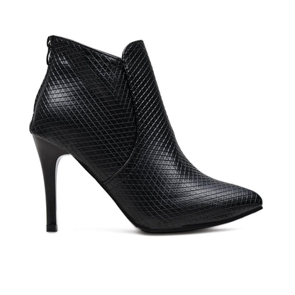 Pelle Luxur Benedetta Black High-Heel Boots for Women