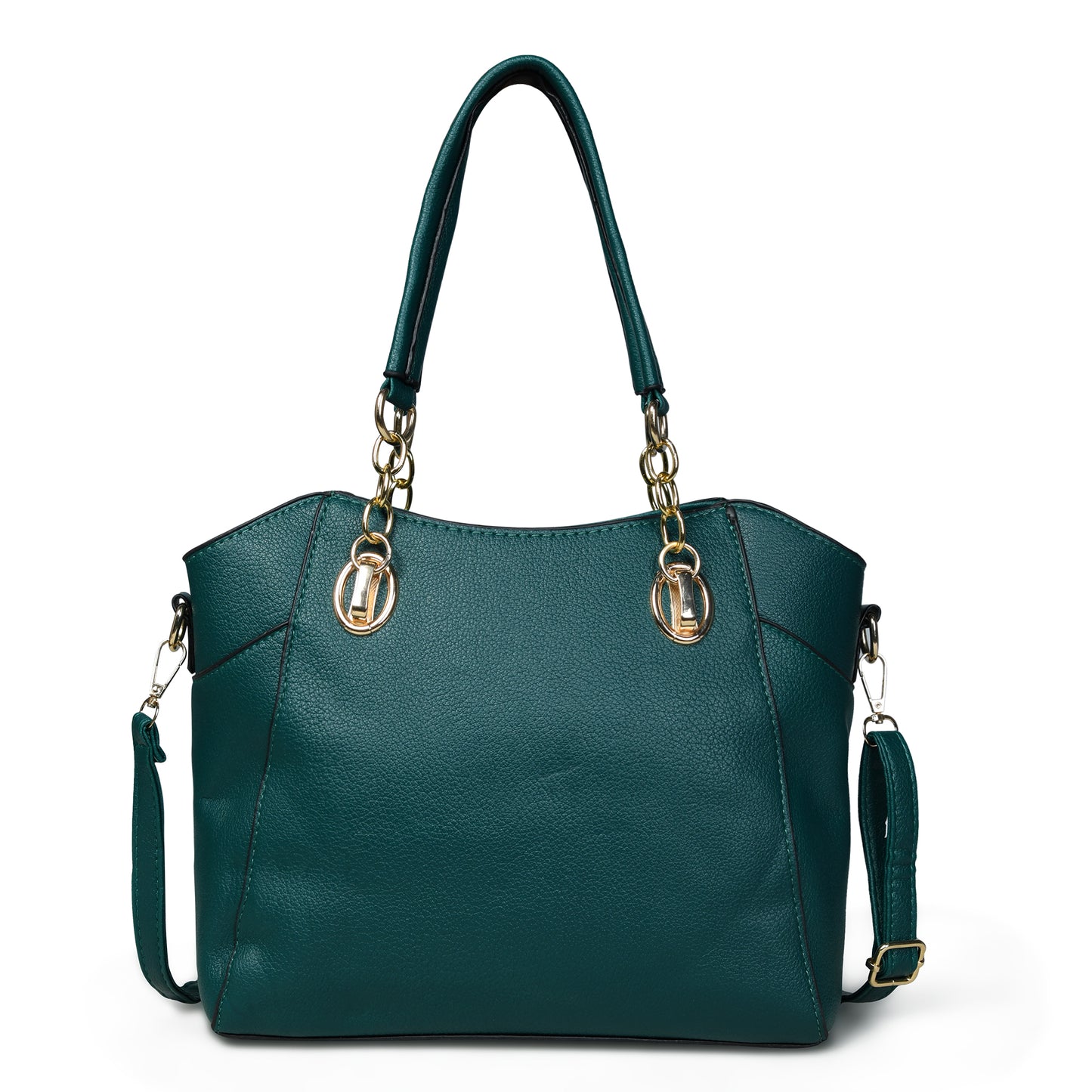 Pelle Luxure Women's PU Medium Satchel Bag – Stylish in Black, Blue, and Green