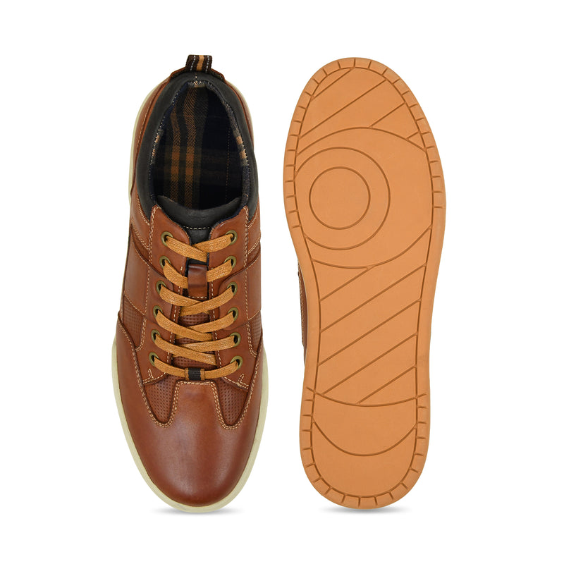 Pelle Luxur Francesco Cognac Sneaker Shoes For Men