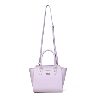 Stylish and Versatile: Pelle Luxure Women's Handbag in Black, Purple, and White