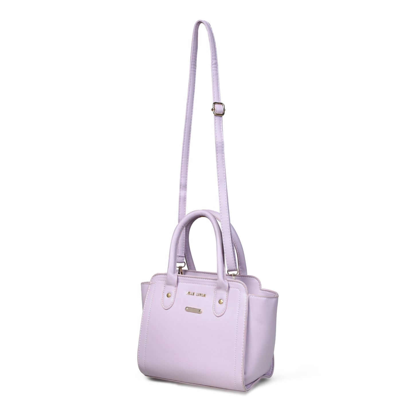 Stylish and Versatile: Pelle Luxure Women's Handbag in Black, Purple, and White