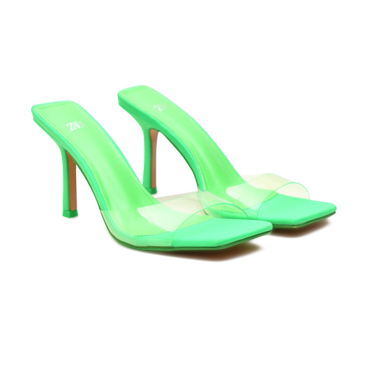 Pelle Luxur Concetta Green Sandals for Women