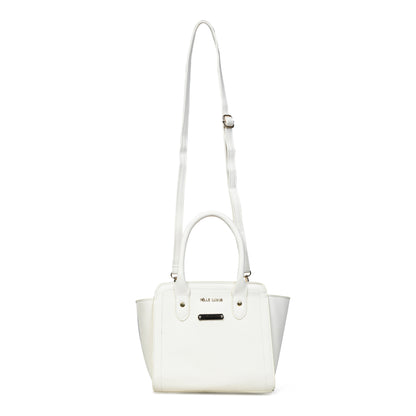 Stylish and Versatile: Pelle Luxure Women's Handbag in Black, Purple, and White