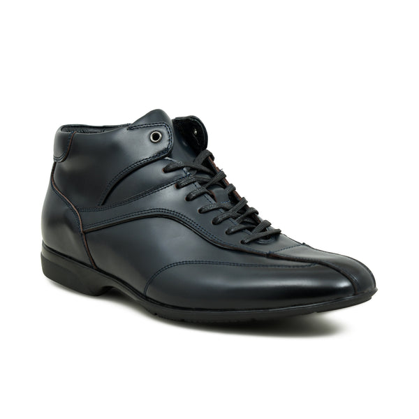 Pelle Luxur Aurelio Black Sneaker Shoes For Men