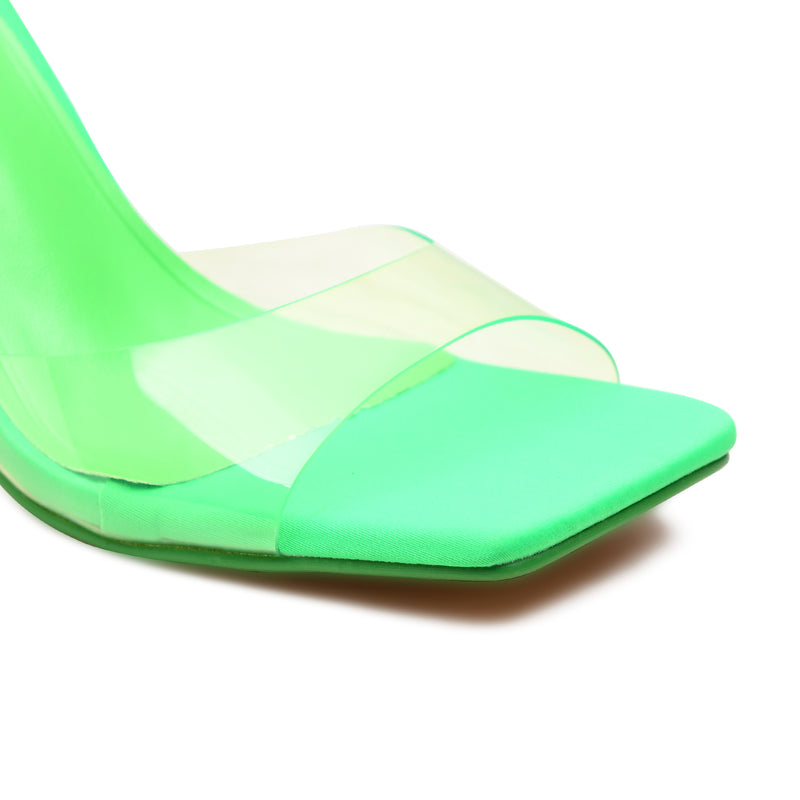 Pelle Luxur Concetta Green Sandals For Women