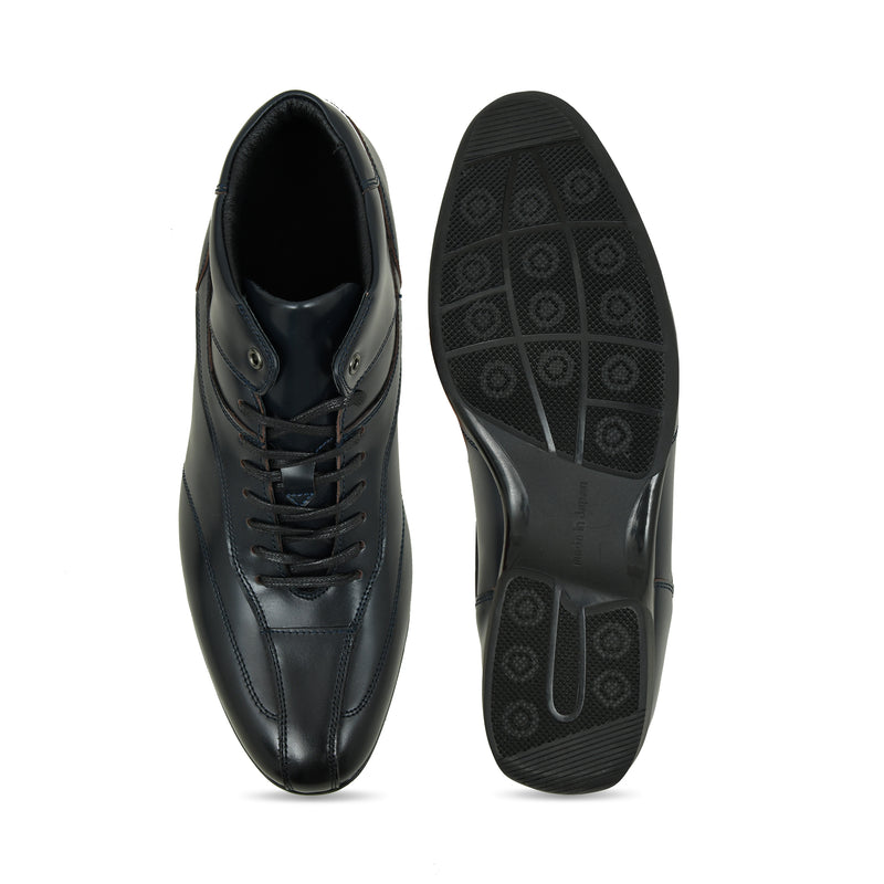 Pelle Luxur Aurelio Black Sneaker Shoes For Men