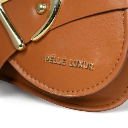 Pelle Luxure PU Small Sling Bag – Perfect Accessory in Black, White, Brown, and Tan