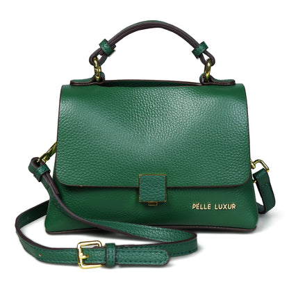 Elevate Your Style: Pelle Luxure Small PU Sling with Elegant Push Lock Closure