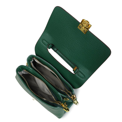 Elevate Your Style: Pelle Luxure Small PU Sling with Elegant Push Lock Closure