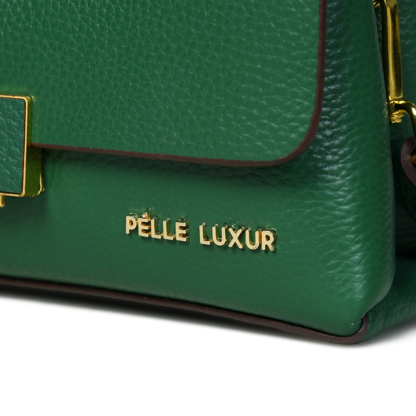 Elevate Your Style: Pelle Luxure Small PU Sling with Elegant Push Lock Closure