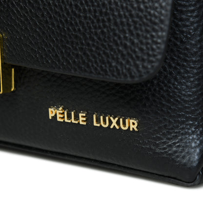 Elevate Your Style: Pelle Luxure Small PU Sling with Elegant Push Lock Closure