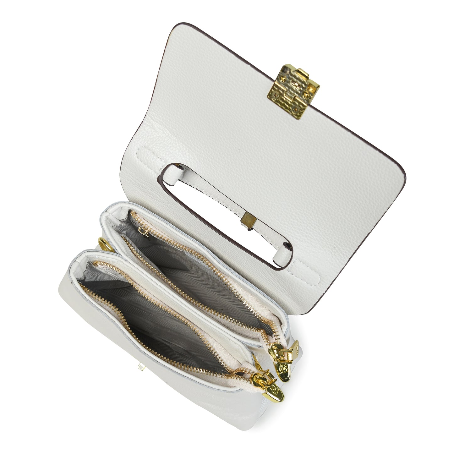 Elevate Your Style: Pelle Luxure Small PU Sling with Elegant Push Lock Closure