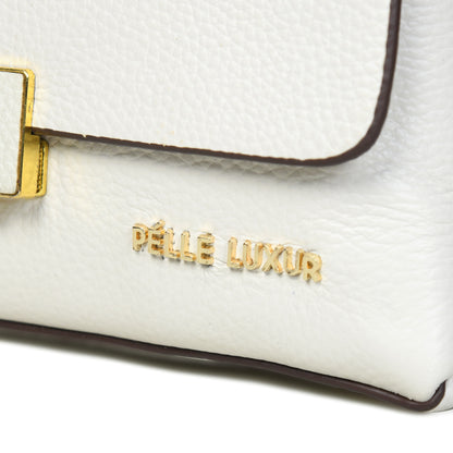 Elevate Your Style: Pelle Luxure Small PU Sling with Elegant Push Lock Closure