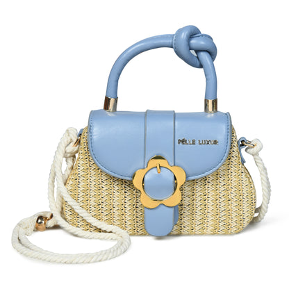 Pelle Luxure Women's PU Small Sling Bag – Available in Brown, Yellow, White, Light Blue, Pink, and Black