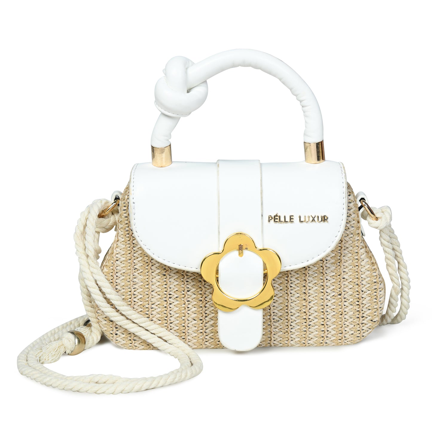 Pelle Luxure Women's PU Small Sling Bag – Available in Brown, Yellow, White, Light Blue, Pink, and Black