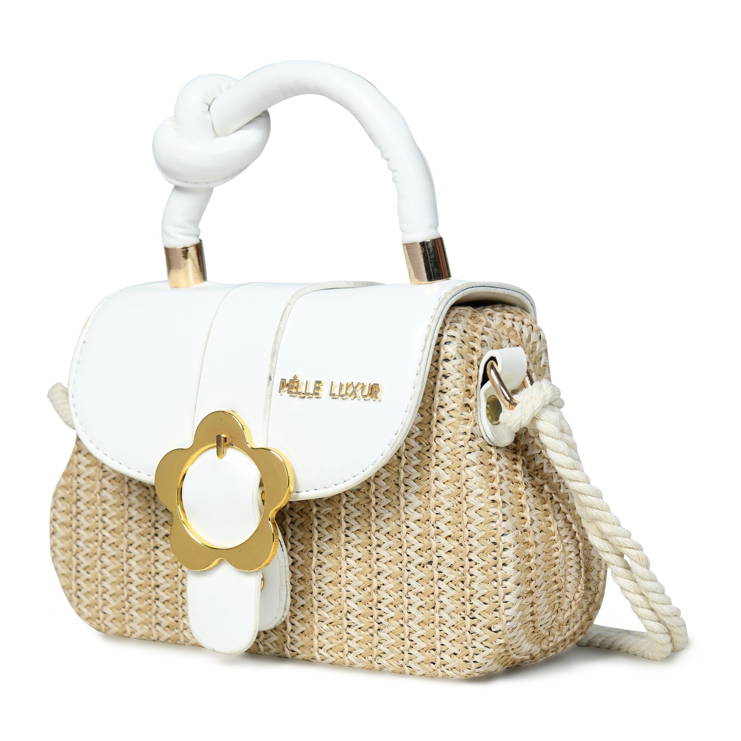 Pelle Luxure Women's PU Small Sling Bag – Available in Brown, Yellow, White, Light Blue, Pink, and Black