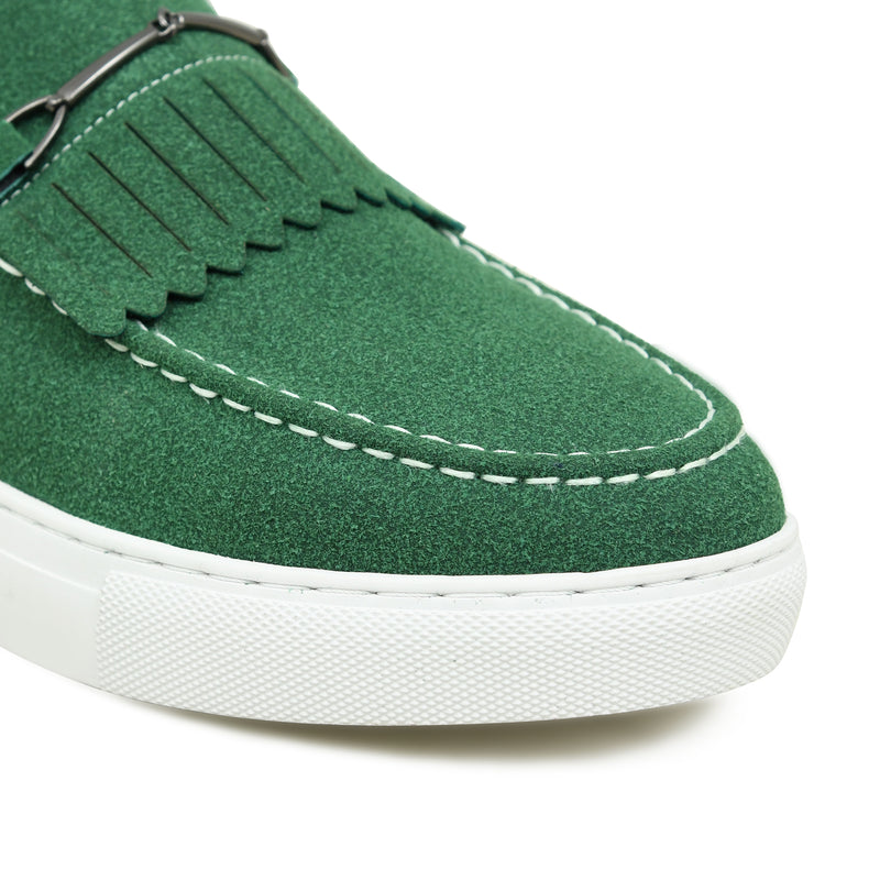 Pelle Luxur Tommaso Green Loafer Shoes For Men