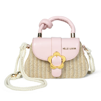 Pelle Luxure Women's PU Small Sling Bag – Available in Brown, Yellow, White, Light Blue, Pink, and Black