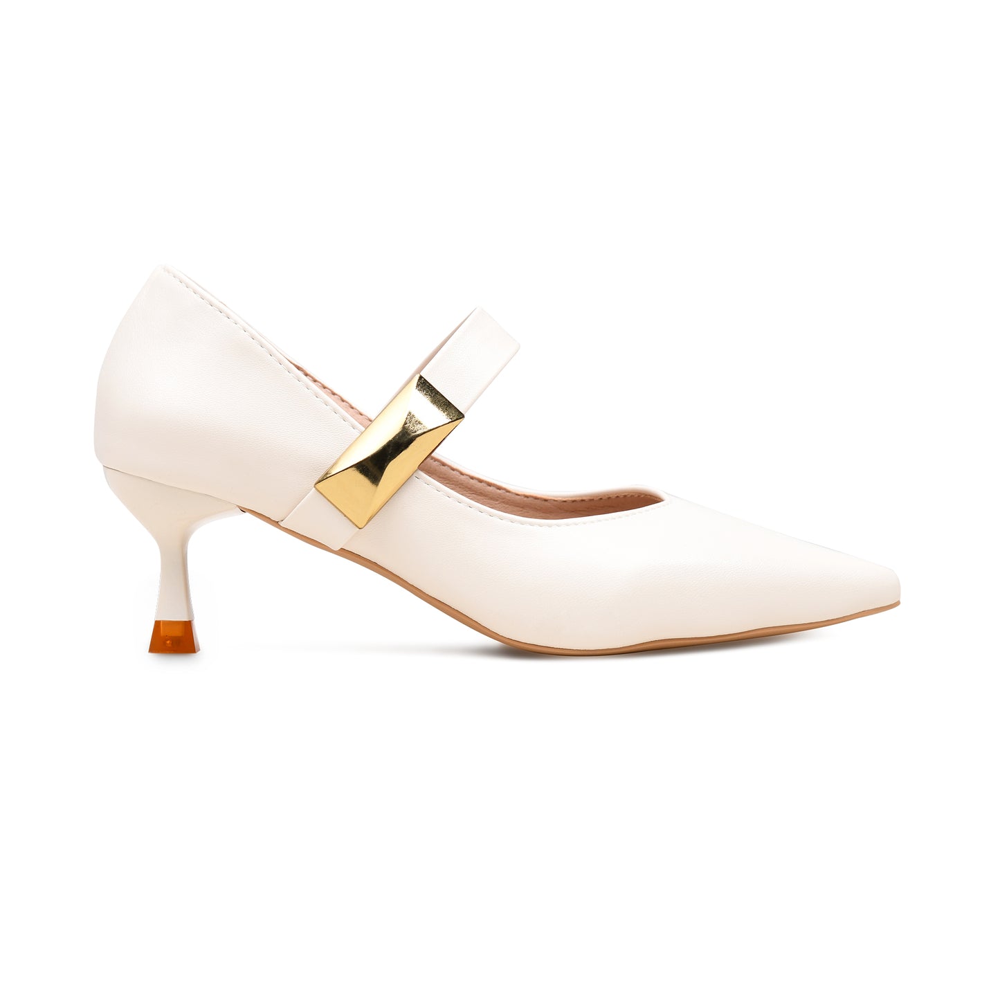 Pelle Luxur Jaquetta White Pumps For Women