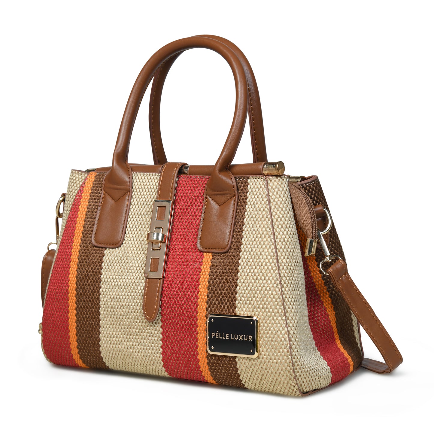 Stylish Pelle Luxure Satchel – White, Black & Brown Colors