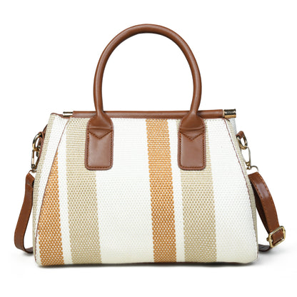 Stylish Pelle Luxure Satchel – White, Black & Brown Colors