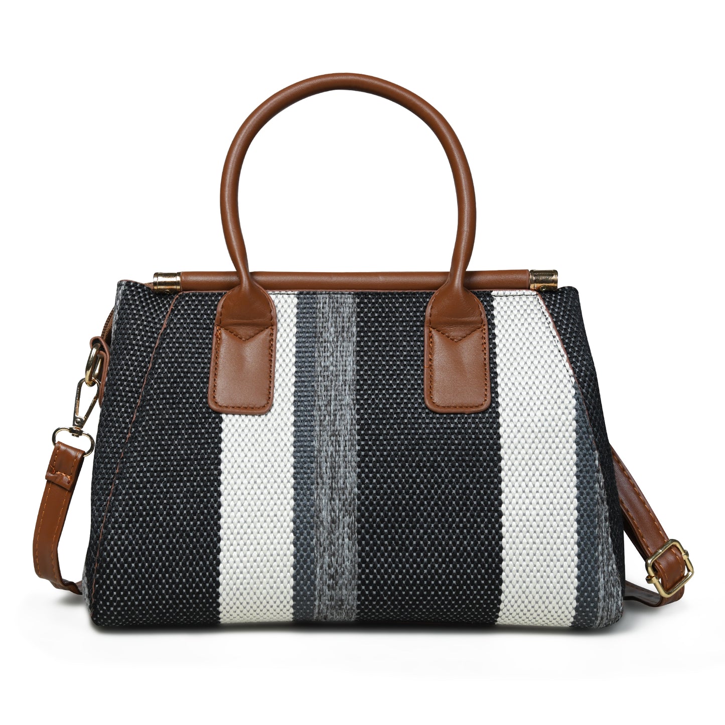 Stylish Pelle Luxure Satchel – White, Black & Brown Colors