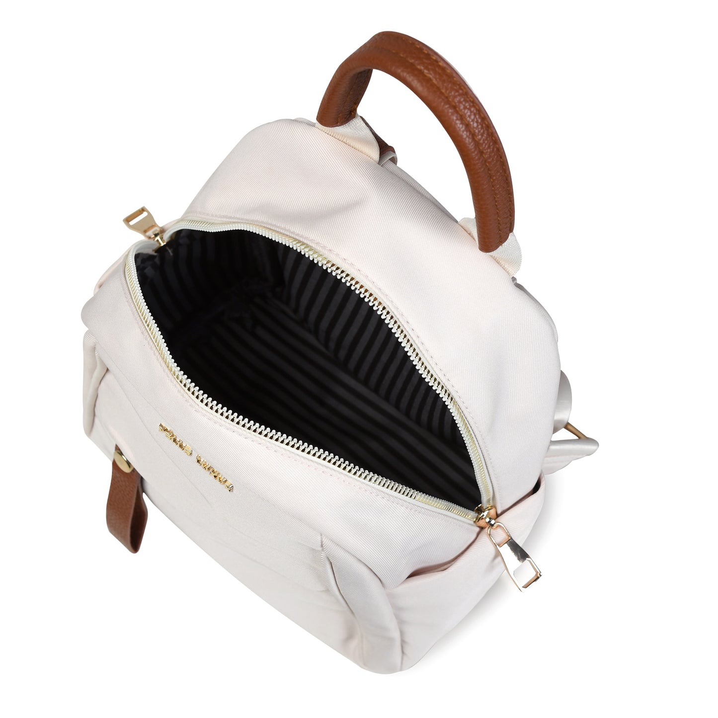 Function Meets Fashion: Black & White Small Backpack by Pelle Luxure