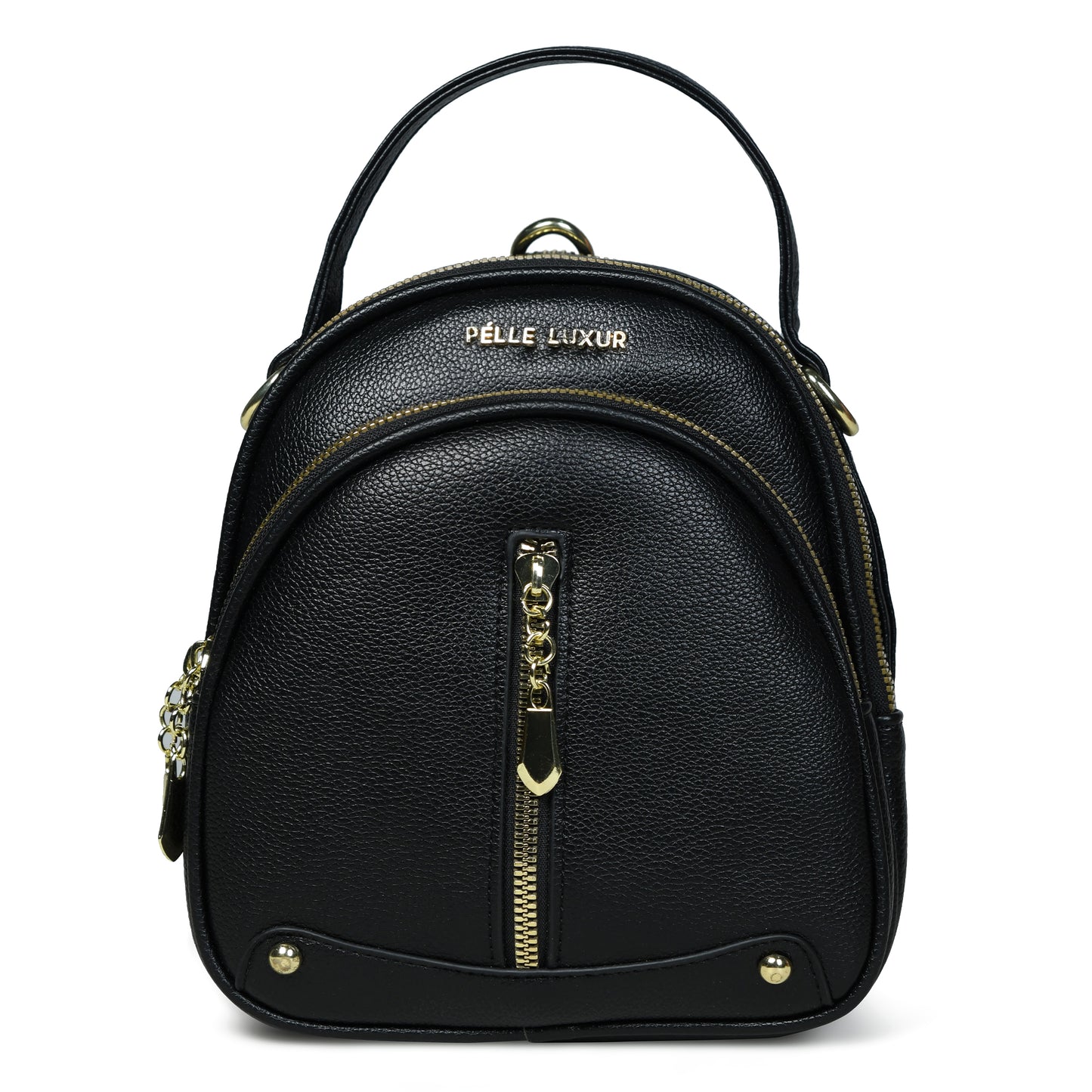 Compact and Stylish: White/Black Mini Backpack for Women