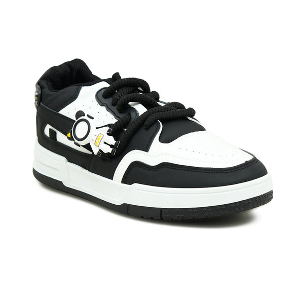 Pelle Luxur Antonio Black And White Sneaker Shoes For Men