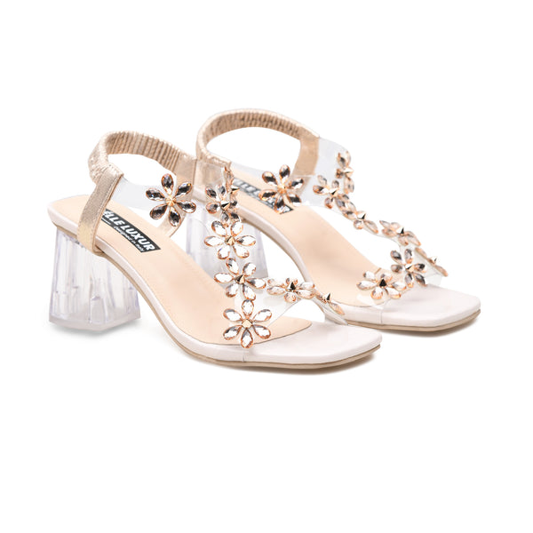 Pelle Luxur Serafina Gold Sandals For Women