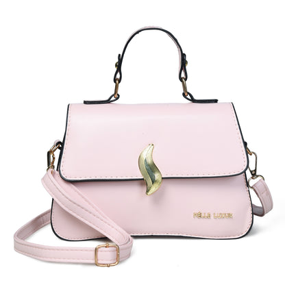 Pelle Luxure Women's PU Small Sling Bag – Available in Black, Baby Pink, and Khaki