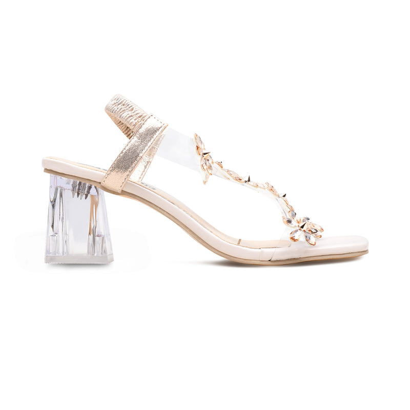 Pelle Luxur Serafina Gold Sandals For Women