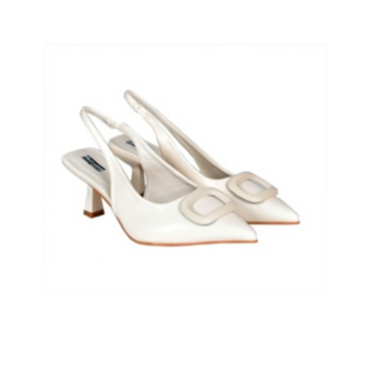 Pelle Luxur Renata White Pumps For Women