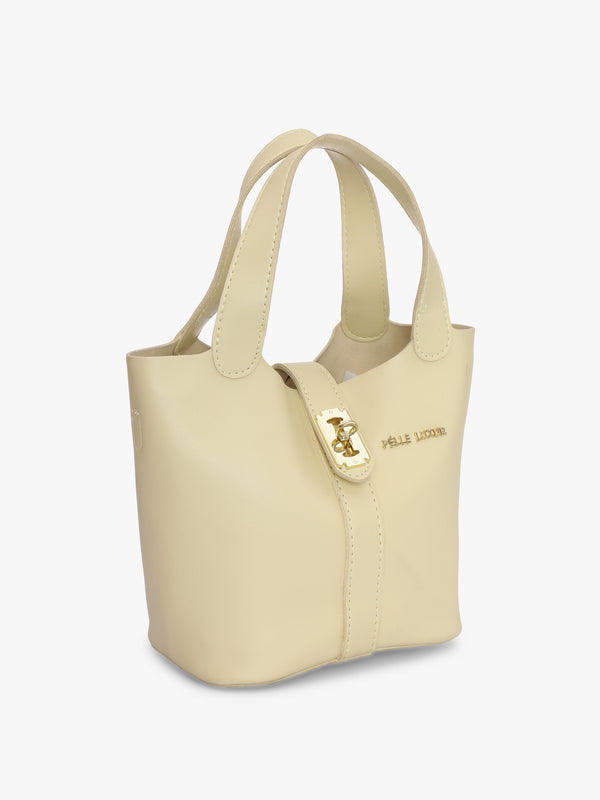 Pelle Luxur Women's Lemon Yellow Satchel Bag