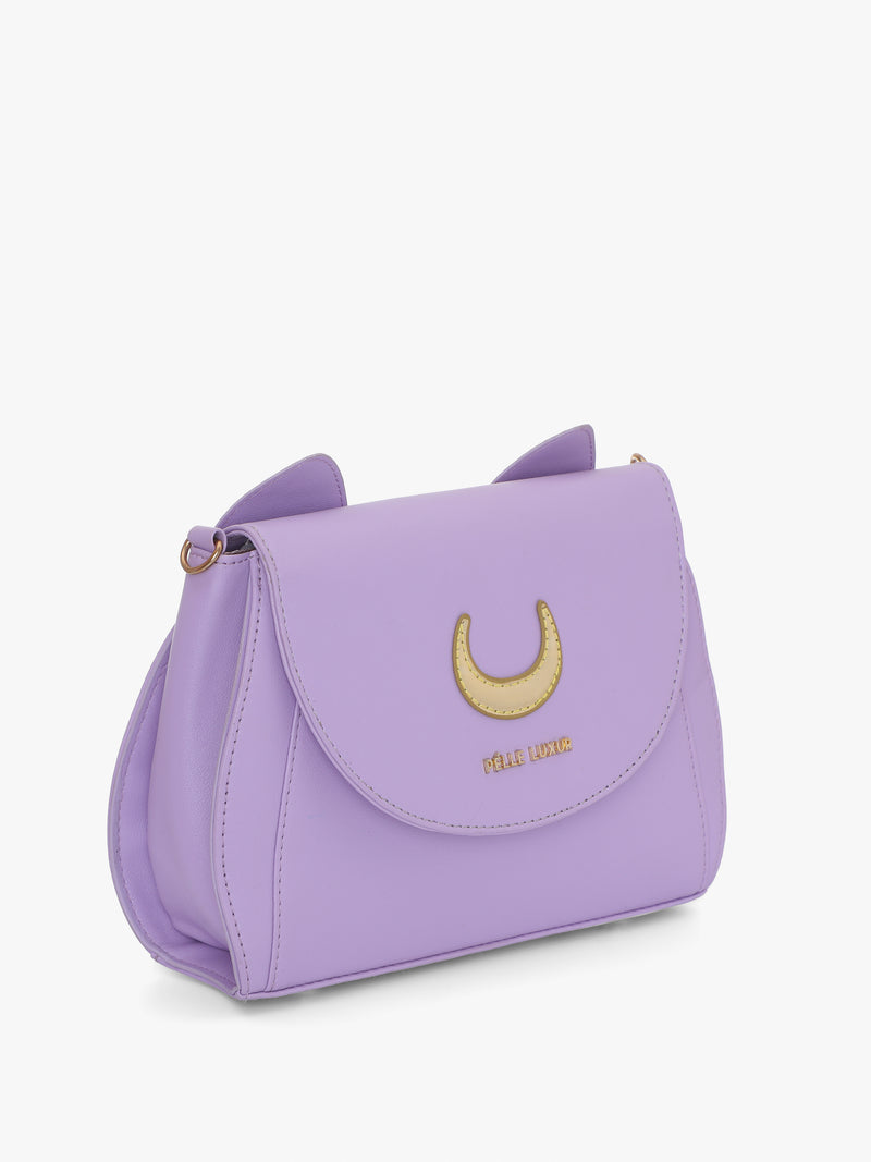 Pelle Luxur Women's Light Purple Satchel Bag