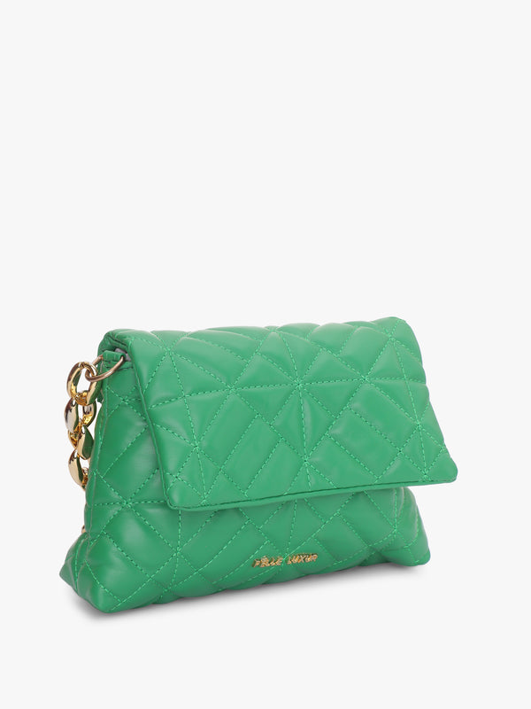 Pelle Luxur Women's Light Green Satchel Bag