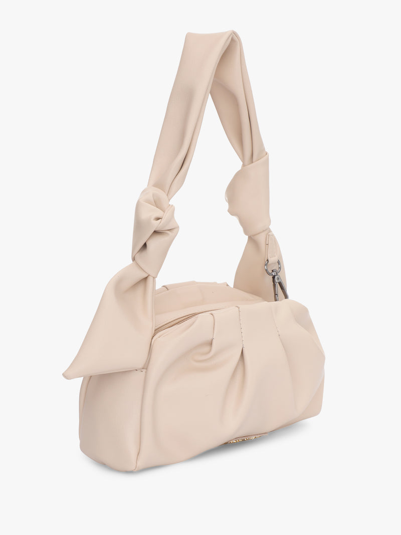 Pelle Luxur Women's Cream Satchel Bag