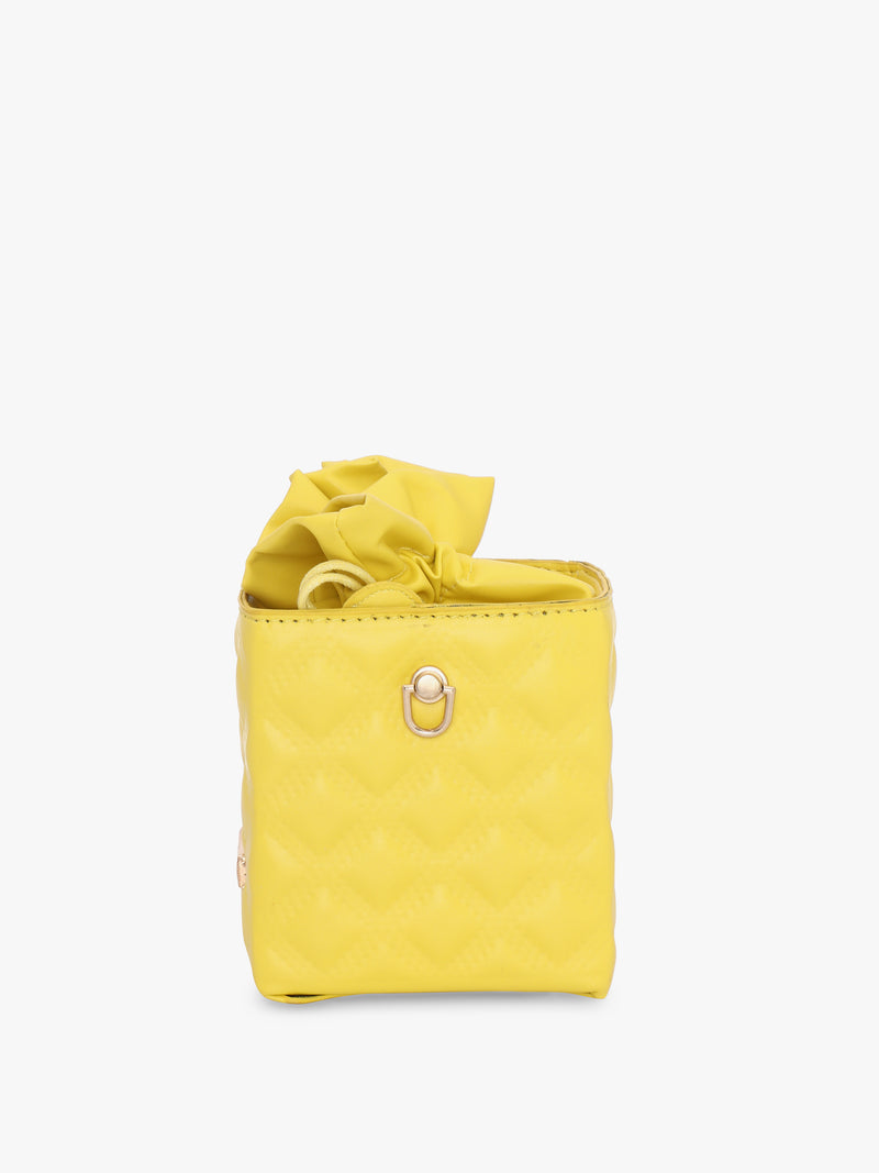 Pelle Luxur Women's Yellow Satchel Bag