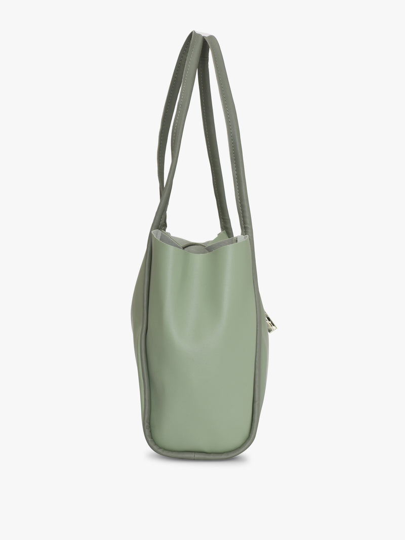 Pelle Luxur Women's Pistachio Green Satchel Bag