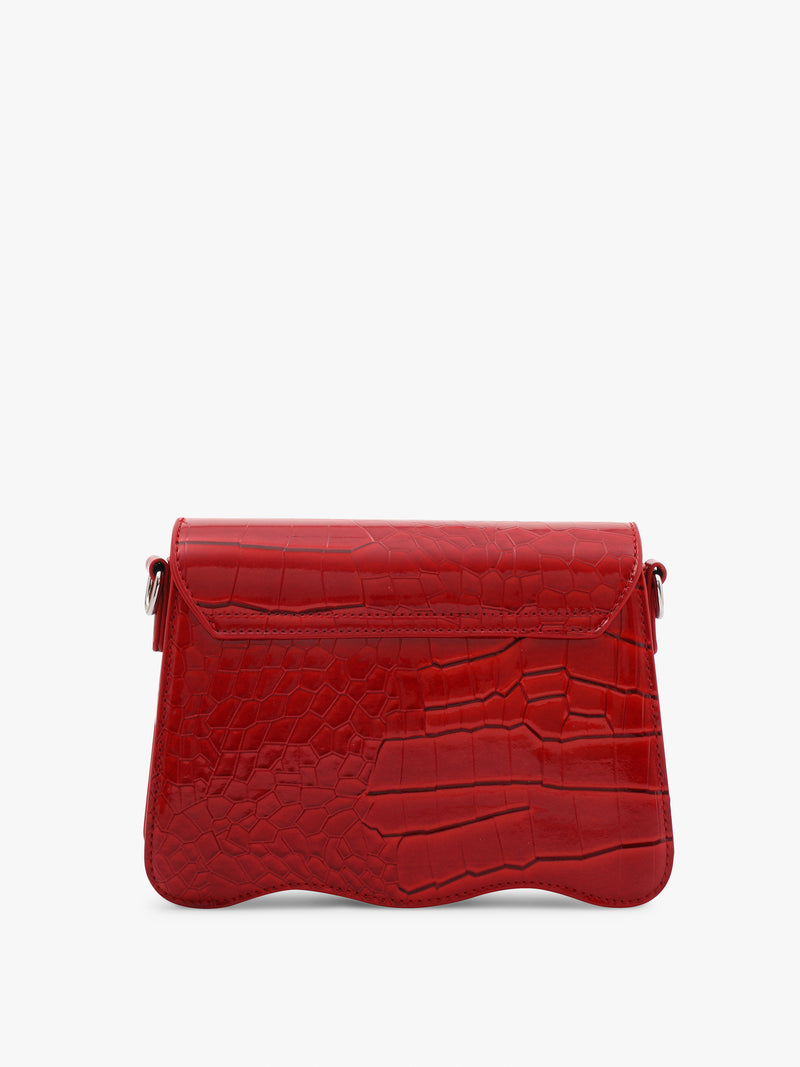 Pelle Luxur Women's Carmine Red Satchel Bag