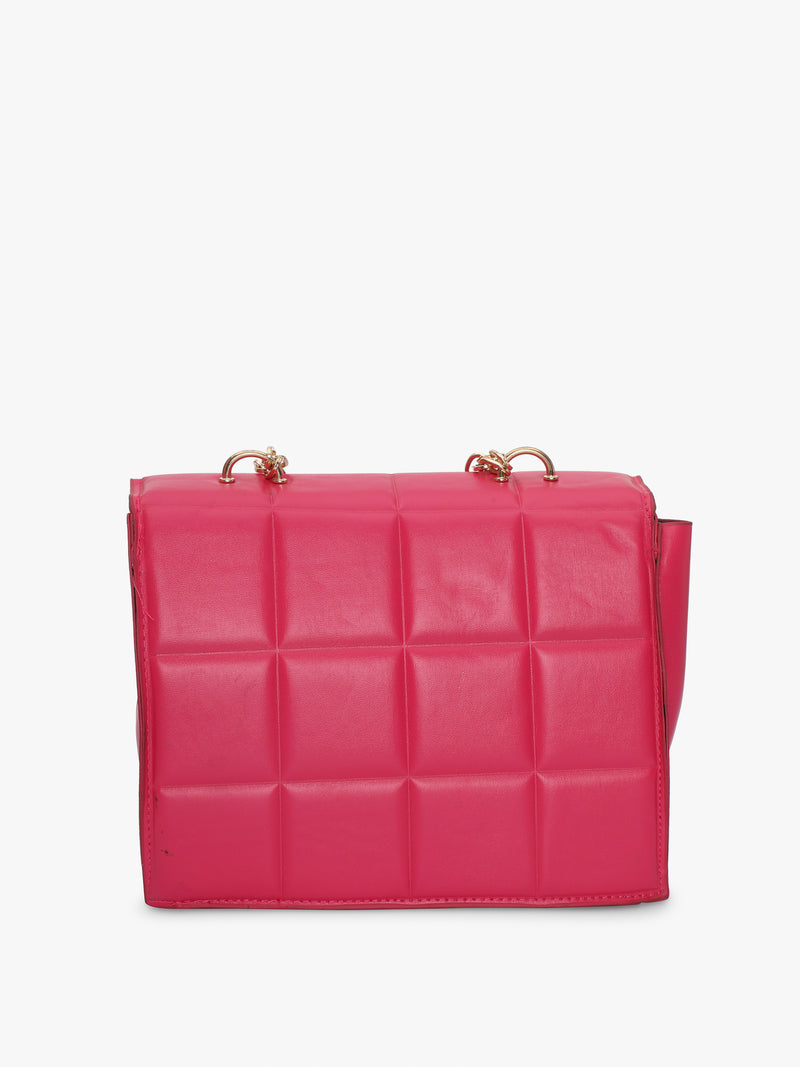 Pelle Luxur Women's Dark Pink Satchel Bag