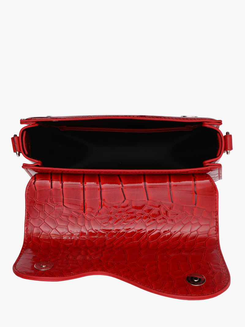 Pelle Luxur Women's Carmine Red Satchel Bag