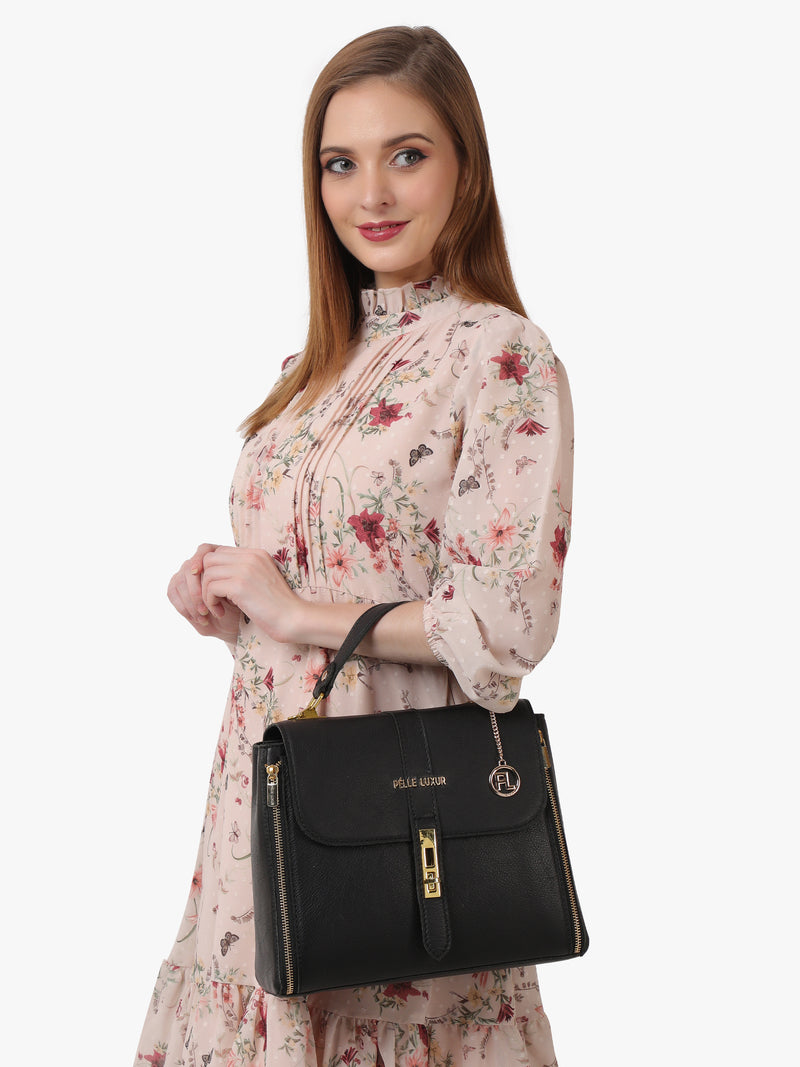 Hyna Medium Satchel Handbag