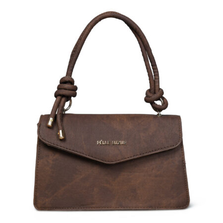 Pelle Luxur Women's  Brown Colour Magnatic Snap Closure Bag